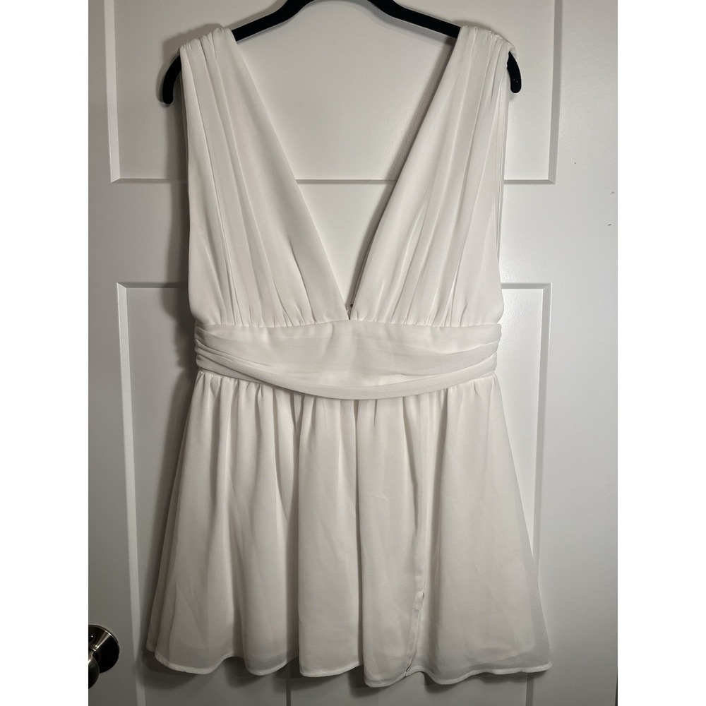 Lulus Ivory Surplice V-Neck Sleeveless Maxi Dress Medium